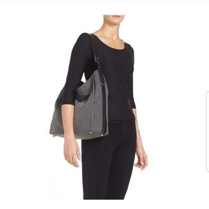 All saints paradise north south tote washed black.